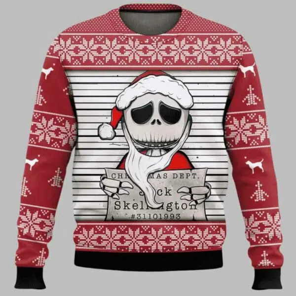 Jack Christmas Dept Skellington Nightmare Before Christmas Ugly Christmas Sweater 3