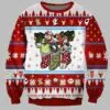 Jack Sally And Oogie Boogie Blue Ugly Christmas Sweater 2