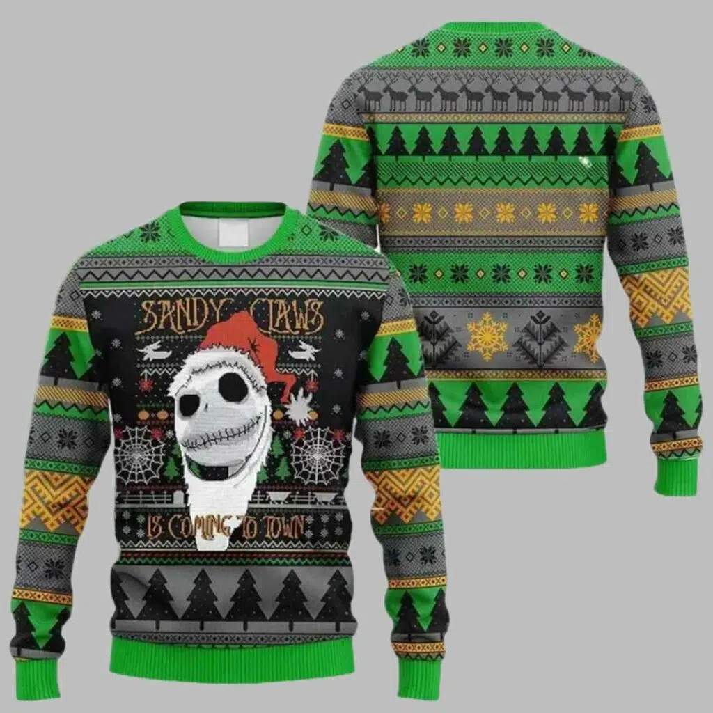 Jack Skellington Nightmare Before Christmas Ugly Sweater 2