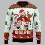 Jesus Birthday Boy Ugly Christmas Sweater