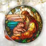 Jesus Loves Moo Deng Ornament