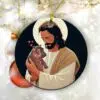 Jesus Moo Deng Ornament 2