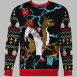Jesus and Reindeer Ugly Christmas Sweater