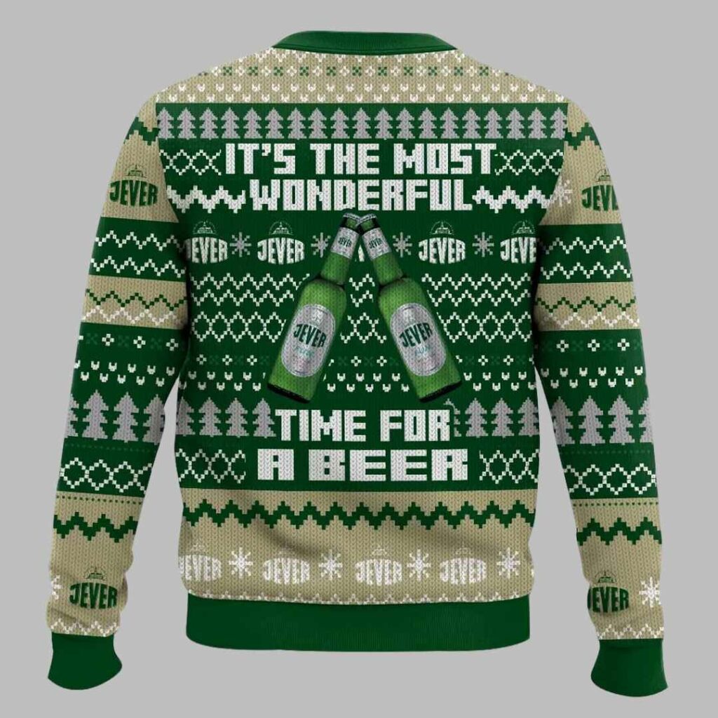 Jever It's the Most Wonderful time for a Beer Ugly Christmas Sweater 3