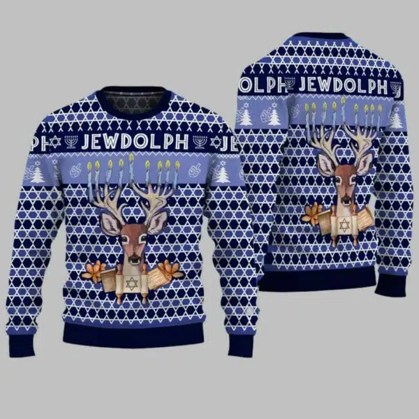 Jewdolph Ugly Christmas Sweater 2