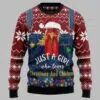 Just a Girl Who Loves Chickens Ugly Christmas Sweater 1