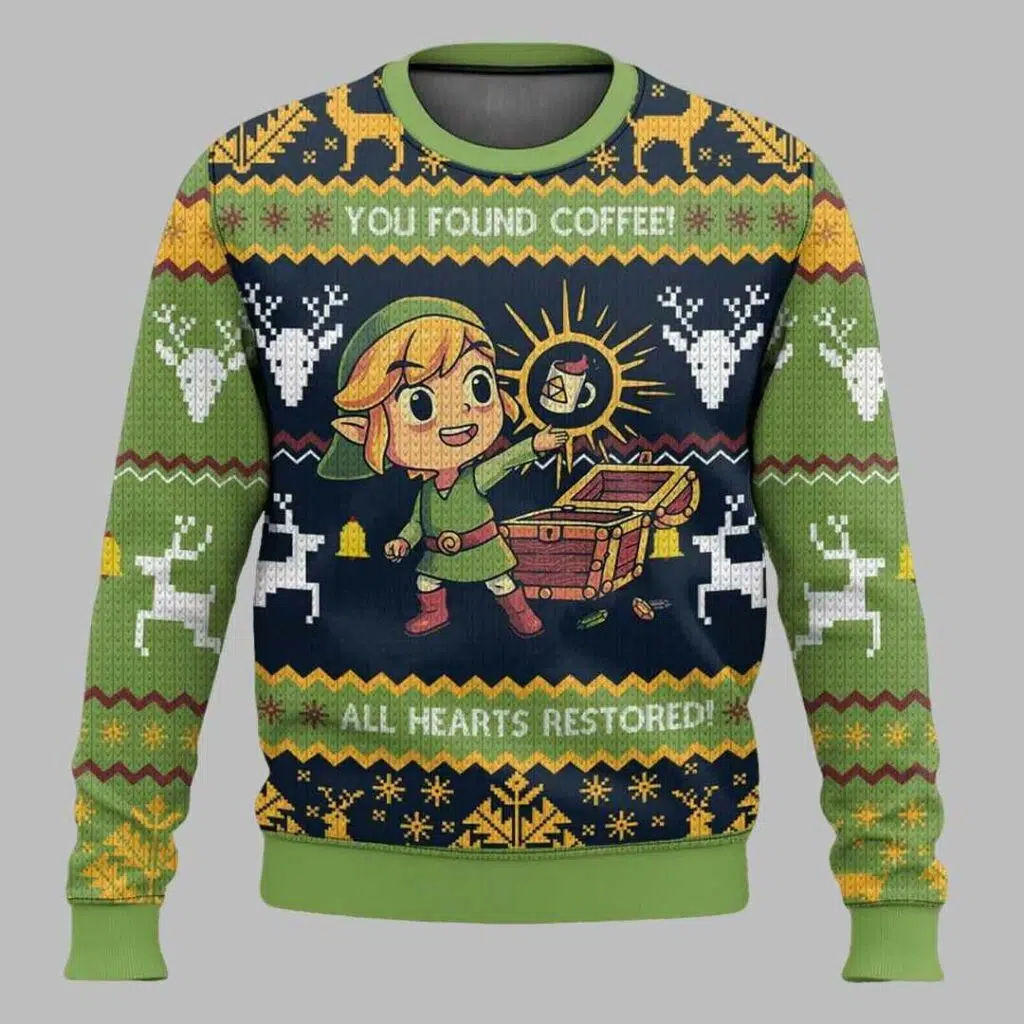 Legend Of Zelda Coffeee Ugly Christmas Sweater 1