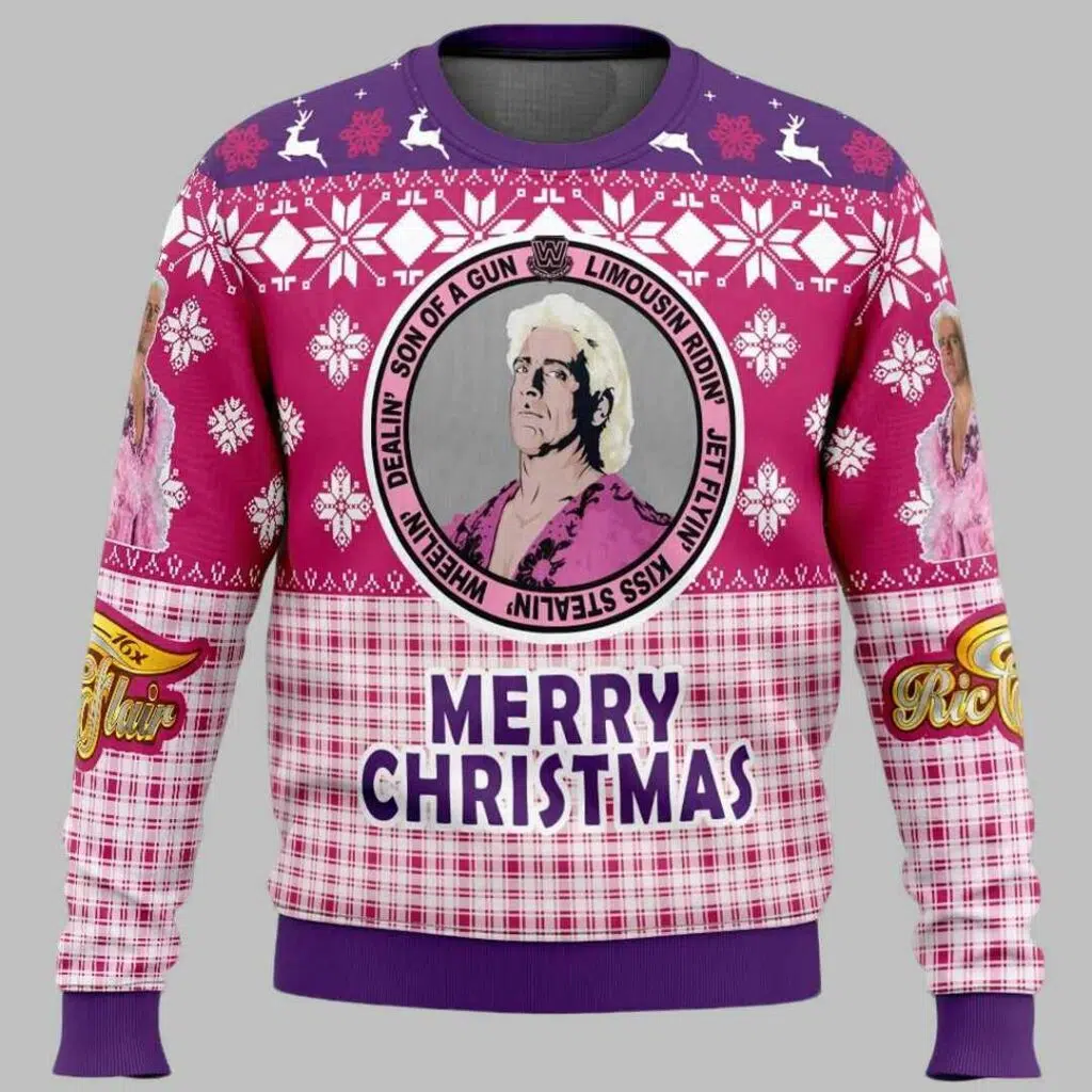 Legendary Ric Flair WWE Ugly Christmas Sweater 2