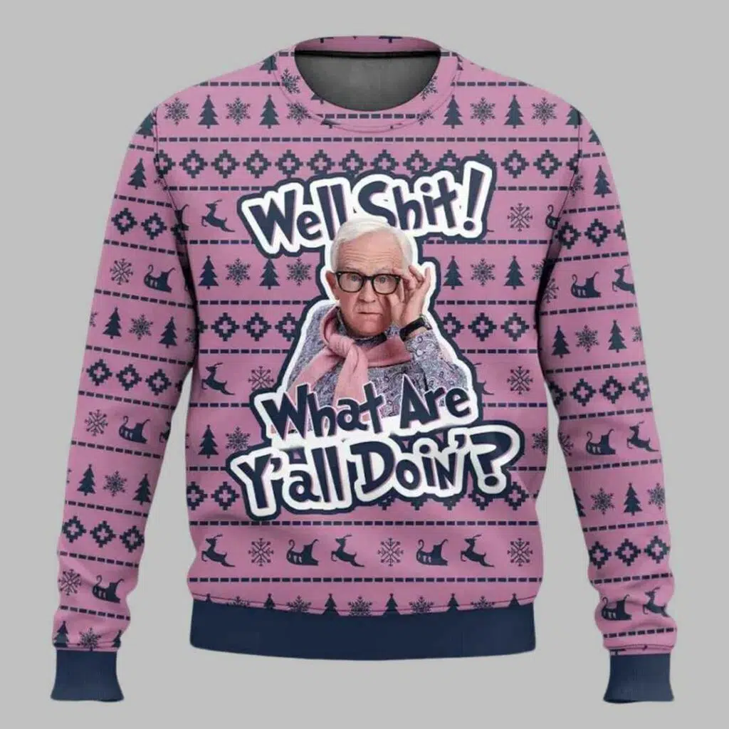 Leslie Jordan Well Shit What Are Yall Doin Ugly Christmas Sweater 3