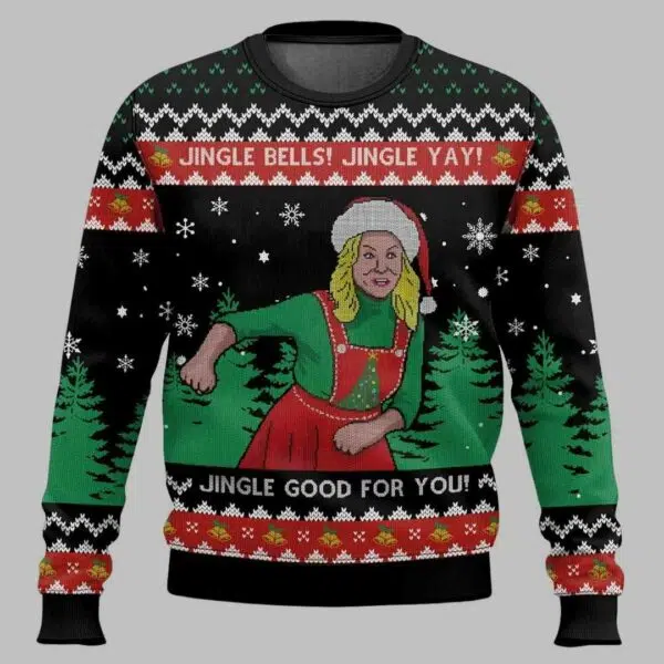 Leslie Knope Jingle Bells Jingle Yay Jingle Good For You Ugly Christmas Sweater 2