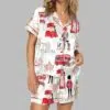 London Travel Watercolor Pajama Set 2