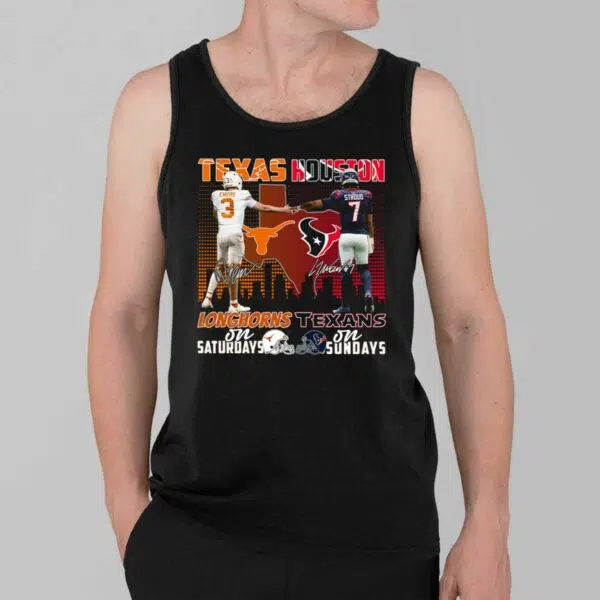 Longhorns Texans On Satursay Sunday Sport Team T Shirt 3