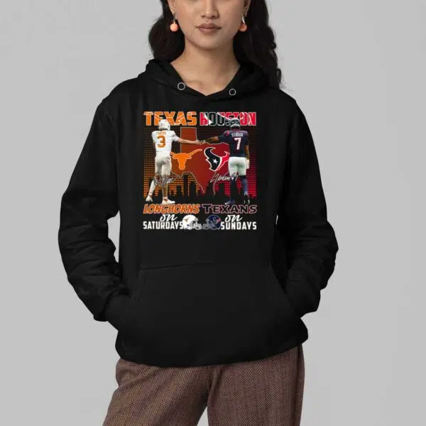 Longhorns Texans On Satursay Sunday Sport Team T Shirt 4