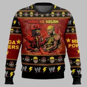 MANCHO HOGAN Macho Man and Hulk Hogan Ugly Christmas Sweater 2