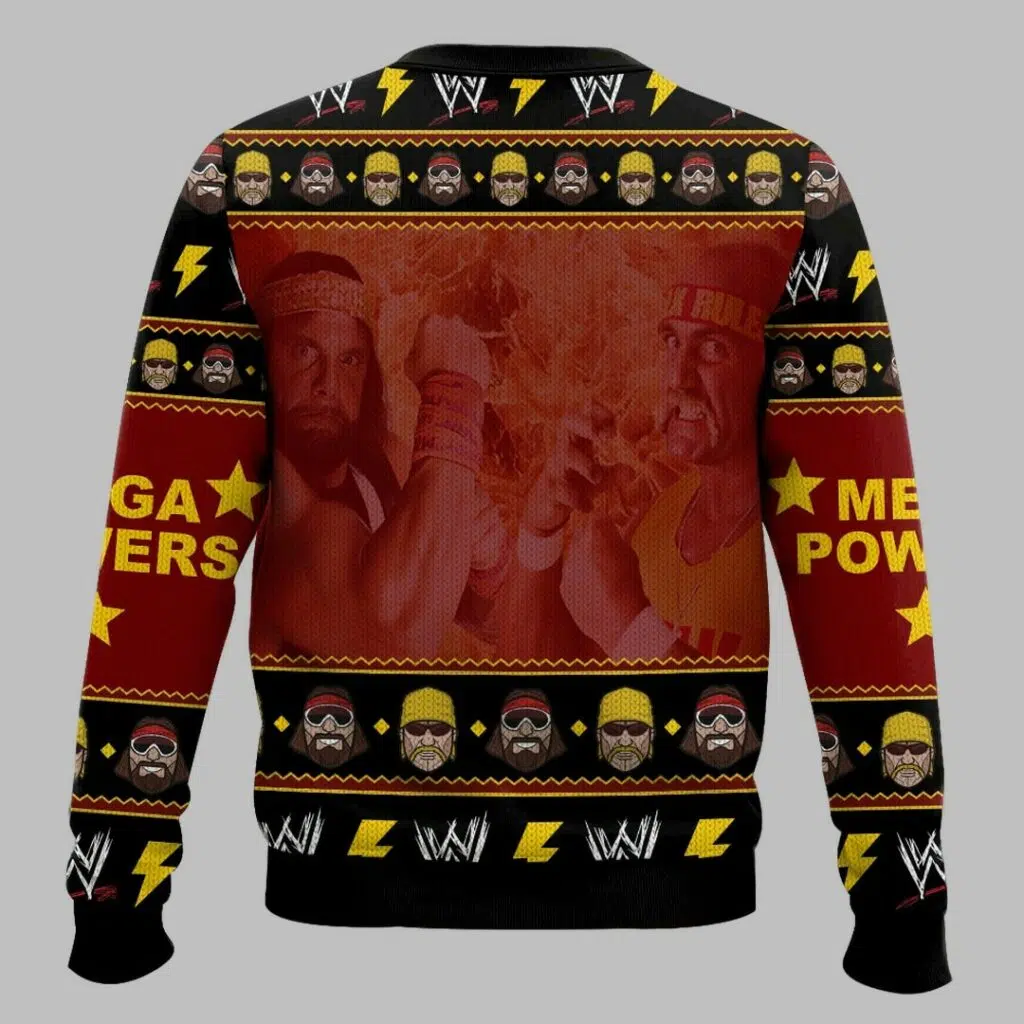 MANCHO HOGAN Macho Man and Hulk Hogan Ugly Christmas Sweater 3