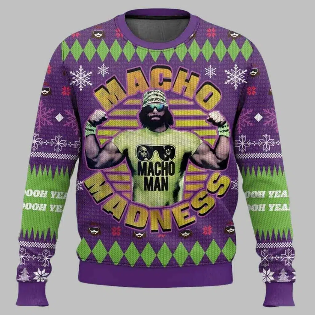 Macho Madness Macho Man Ugly Christmas Sweater 2