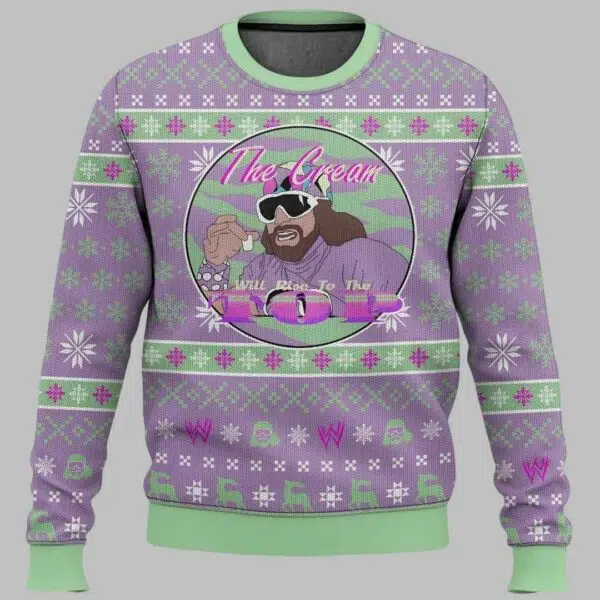 Macho Man The Cream Always Rises To The Top Ugly Christmas Sweater 2