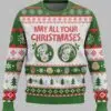 May all your Christmases Bea White The Golden Girls Ugly Christmas Sweater 2