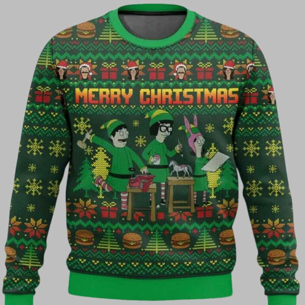 Merry Christmas Bob's Burgers Ugly Christmas Sweater 1