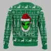 Merry Christmas Human Alien Ugly Christmas Sweater 2