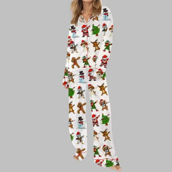 Merry Christmas Satin Pajama Set 3