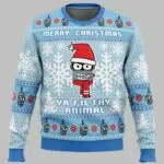 Merry Christmas Ya Filthy Animal Futurama Ugly Christmas Sweater