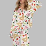 Merry Clucking Christmas Satin Pajama Set
