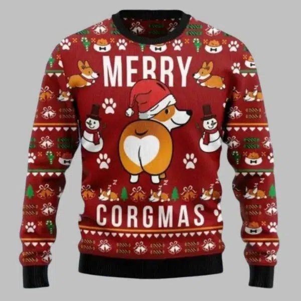 Merry Corgmas Ugly Christmas Sweater 2