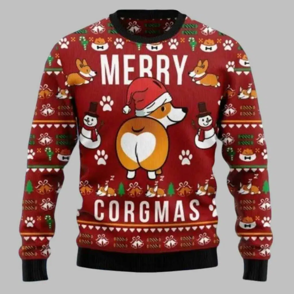 Merry Corgmas Ugly Christmas Sweater 3