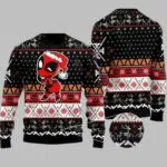 Merry Kissmyass Santa Deadpool Christmas Ugly Sweater