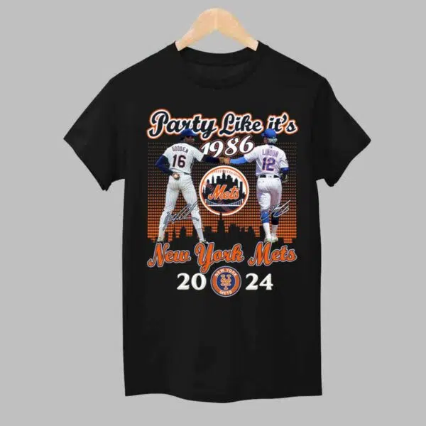 Mets 2024 Party like its 1986 T Shirt 1