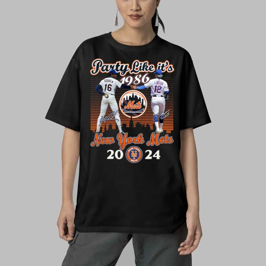 Mets 2024 Party like its 1986 T Shirt 5