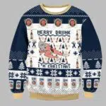Miller Lite Santa Drunk Ugly Christmas Sweater