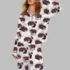 Moo Deng Baby Hippo Satin Long Sleeve Pajama Set 2