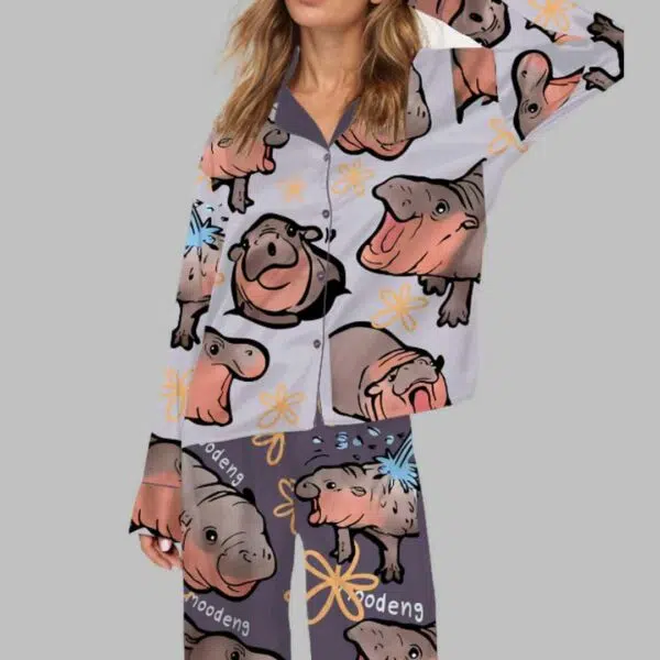 Moo Deng Baby Pajama Set 2