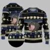 Moo deng memes Custom Name Ugly Christmas Sweater 3