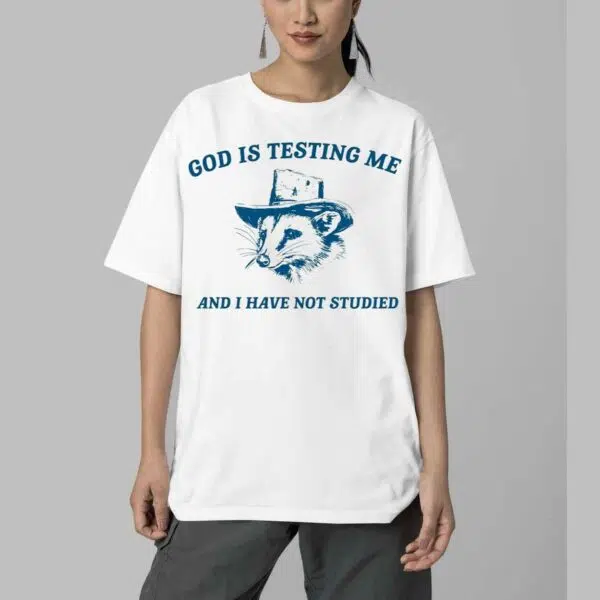 Mouse Cowboys God Is Testing Me And I Have Not Studied Shirt 5