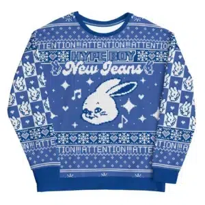 New Jeans Ugly Christmas Sweater Blue