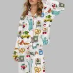 New York Christmas Satin Pajama Set