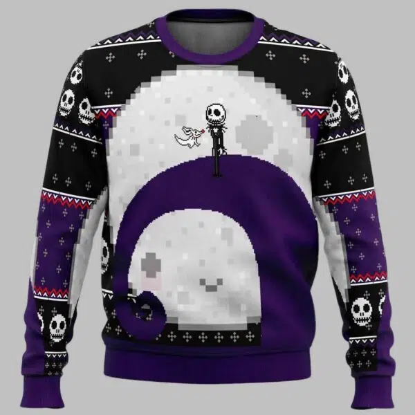 Nightmare Before Christmas Jack Moon Ugly Christmas Sweater 2