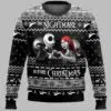 Nightmare Before Xmas Jack Sally Funny Couples Ugly Christmas Sweater 1