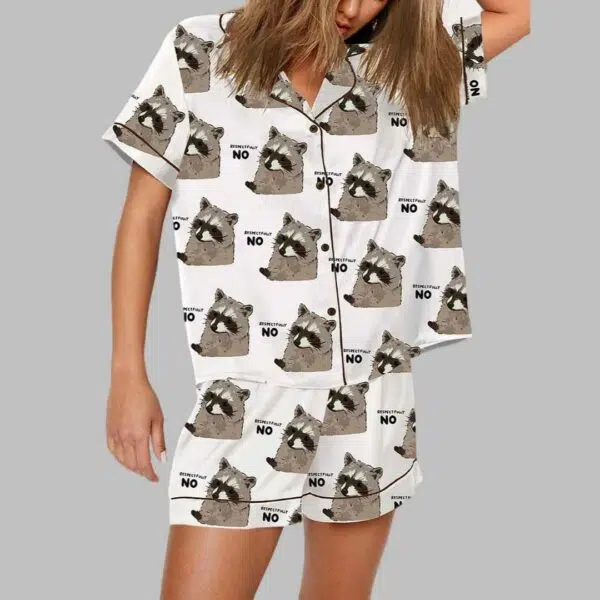 No Respectfullly Raccoon Pajama Set 2