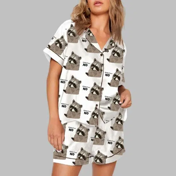 No Respectfullly Raccoon Pajama Set 3