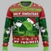 None Of My Business Kermit the Frog Ugly Christmas Sweater 3