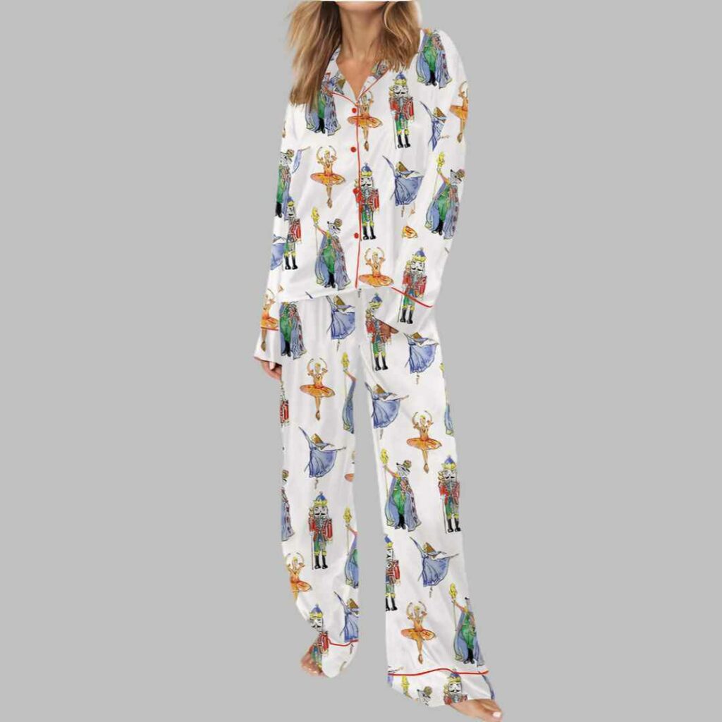 Nutcracker Christmas Ballet Satin Pajama Set 3 Nutcracker Christmas Ballet Satin Pajama Set 3