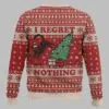 On The Naughty List And I Regret Nothing Cat Ugly Christmas Sweater 2