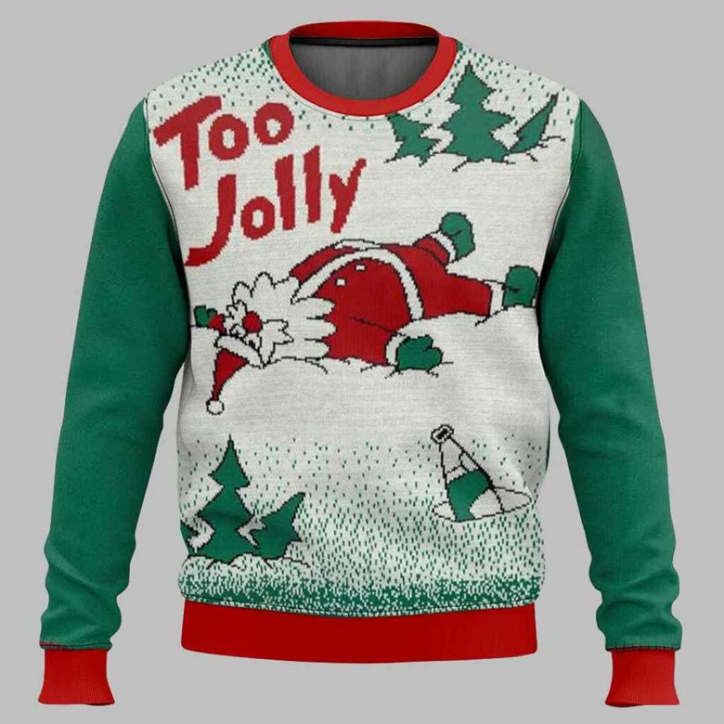 Overly cheerful Santa Ugly Christmas Sweater 2 Overly cheerful Santa Ugly Christmas Sweater 2