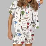 Paris Travel Olympic City Pajama Set