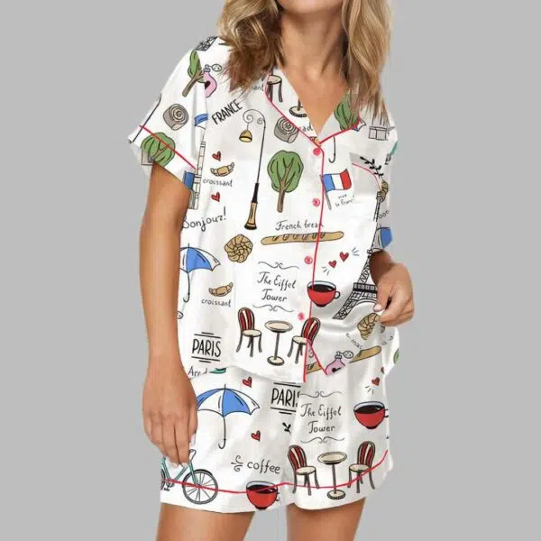 Paris Travel Olympic City Pajama Set 4