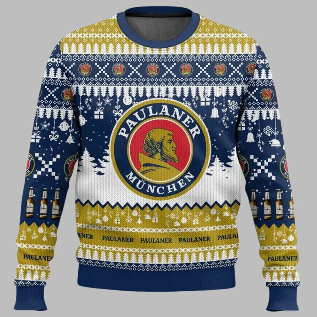 Paulaner German Beer Ugly Christmas Sweater 2 Paulaner German Beer Ugly Christmas Sweater 2